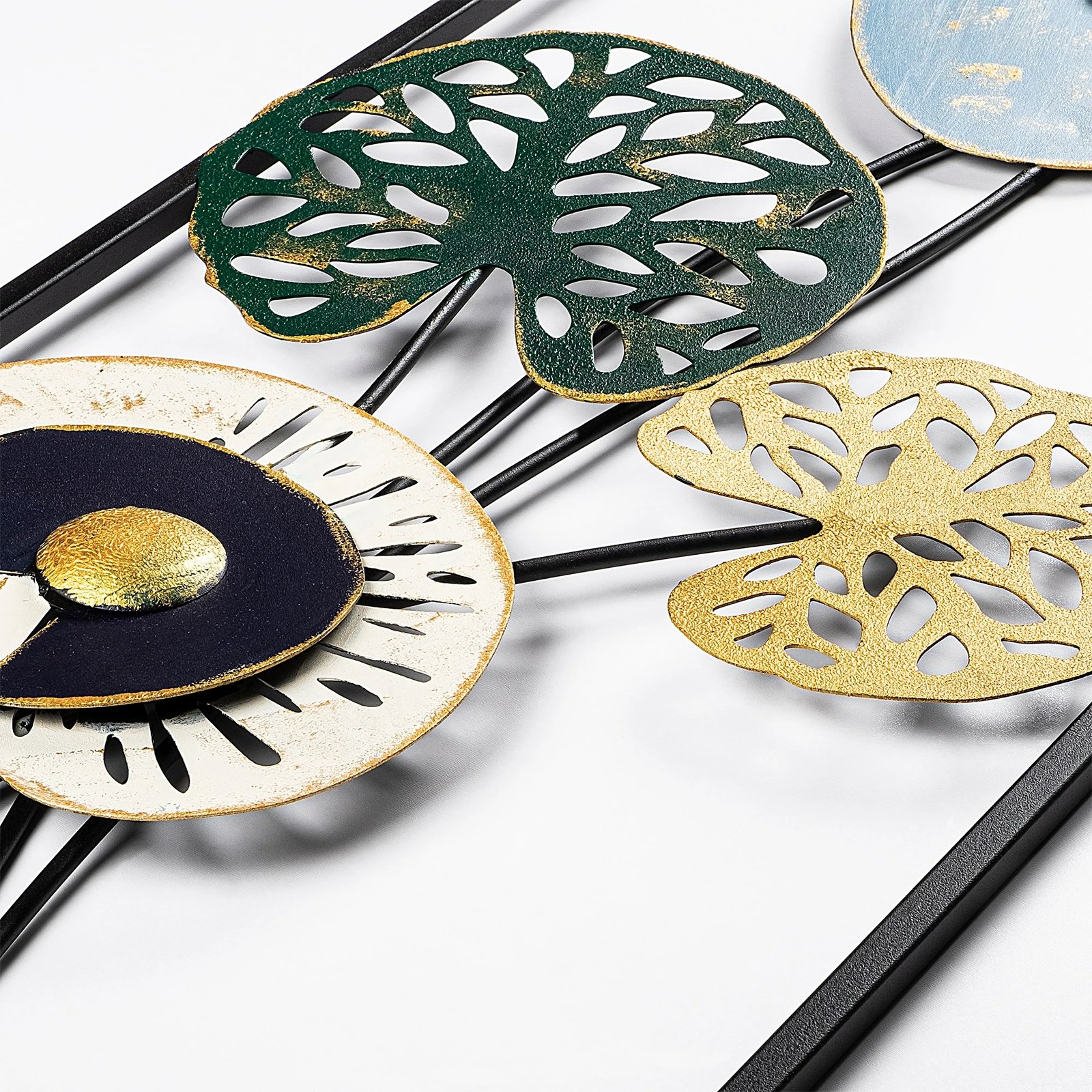 Aksesor dekorativ metalik për mur, Wallity, Grape Vine 1 (3), shumëngjyrësh, 32x90x4 cm