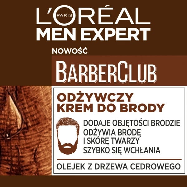 Krem për mjekër për meshkuj L'Oreal Paris Men Expert Barber Club, 50ml