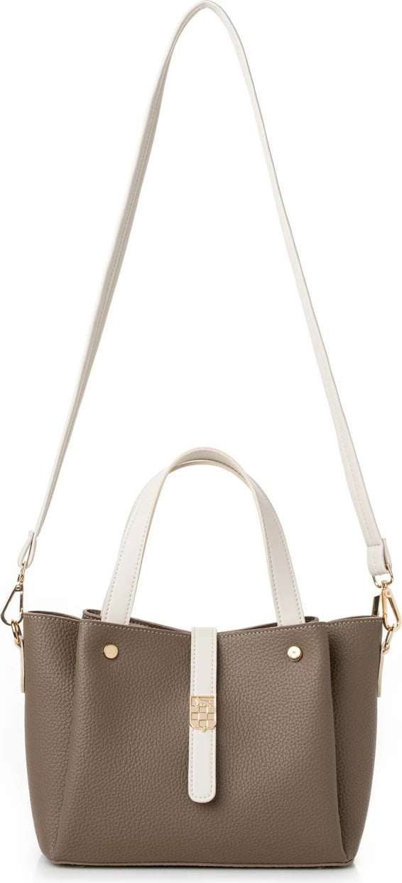 Çantë dore Vince Camuto, Bellagio, ngjyrë mink dhe krem