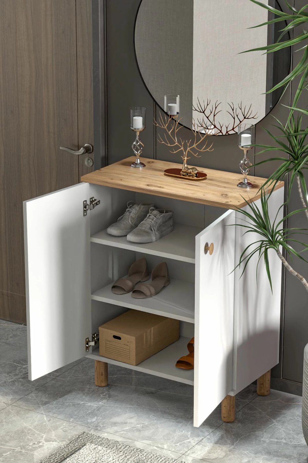 Dollap multifunksional Skye Decor, Toriva A, ngjyrë Atlantic Pine dhe e bardhë