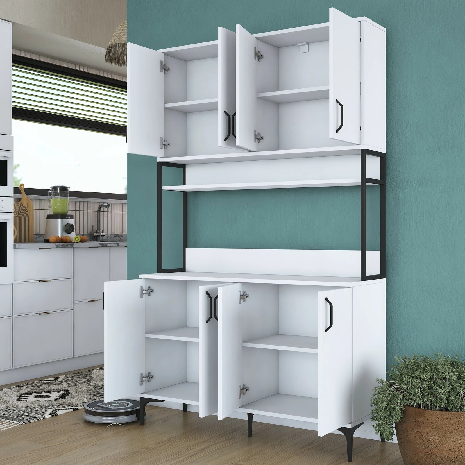 Dollap multifunksional, ngjyrë e bardhë, Skye Decor, JE173 - 3287