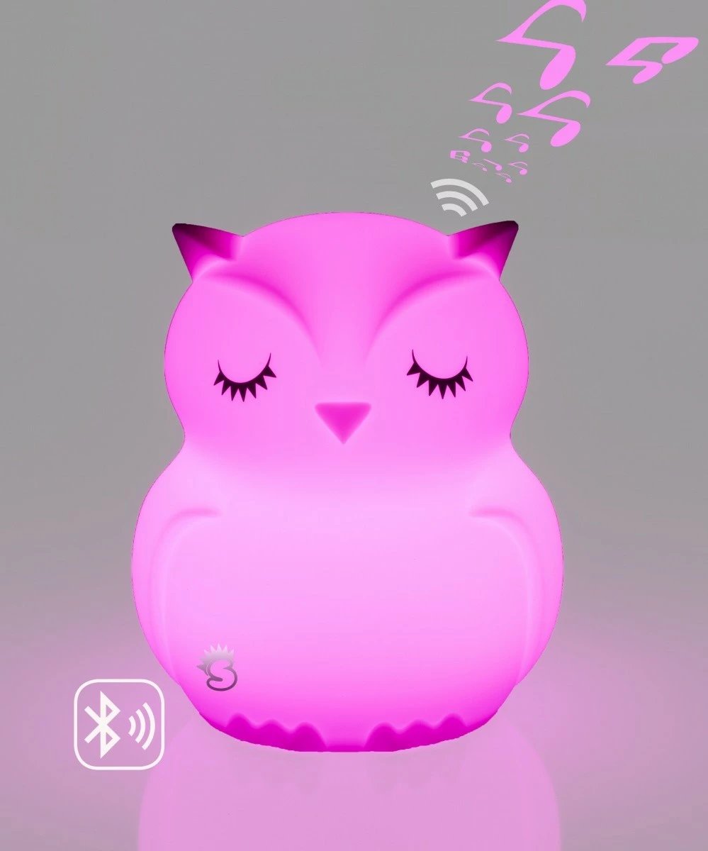 Llambë nate silikoni Mesmed MM014, Bluetooth speaker, ndryshim ngjyrash, Buf, Bardhë