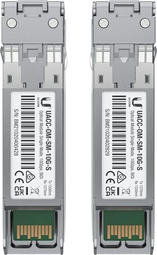 Modul transceiver Ubiquiti UACC-OM-SM-10G-S-2, 10000 Mbit/s, Çelik inox, 2 copë