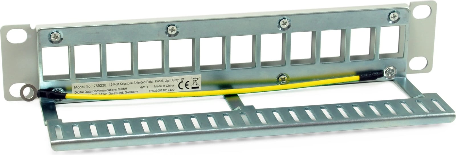 Panel keystone metalik Equip 769330, 1U, 12 porta, rack mounting, gri