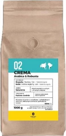 Kokrra kafeje 8Grams Crema, 1 kg, pjekje mesatare