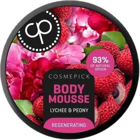 Mousse për trup për femra Cosmepick me litchi dhe pjeshkë 200ml