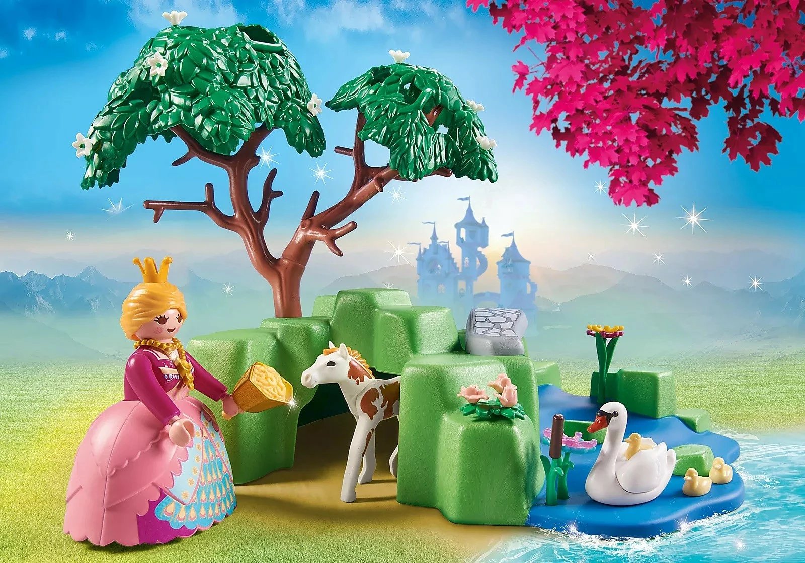 Set lodrash Playmobil Princess Magic 70961, picnic me këlysh kali dhe aksesorë, 74 pjesë
