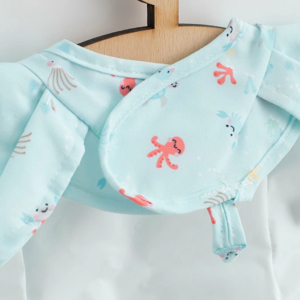 Përparëse bebe, New Baby, me volane, 35x27 cm, jeshile