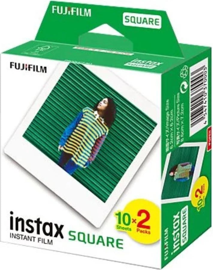 Film instant, Fujifilm instax SQUARE 16921634 2x10 fletë, kornizë e bardhë, paketë dyshe