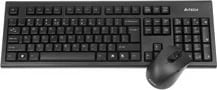 Set tastierë dhe maus A4 Tech 7100N, wireless, USB, i zi