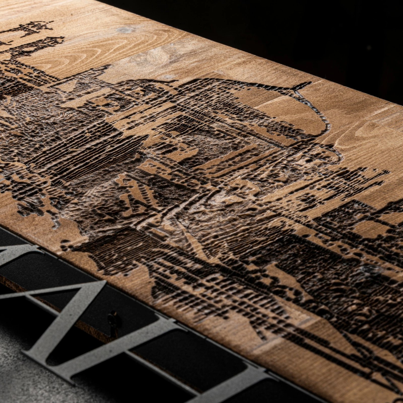 Aksesor dekorativ për mur, dru, Taj Mahal, Wallity