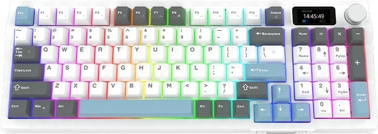 Kasë mekanike Aqirys Atria, 96%, 95 taste, RGB, USB Type-C, e bardhë