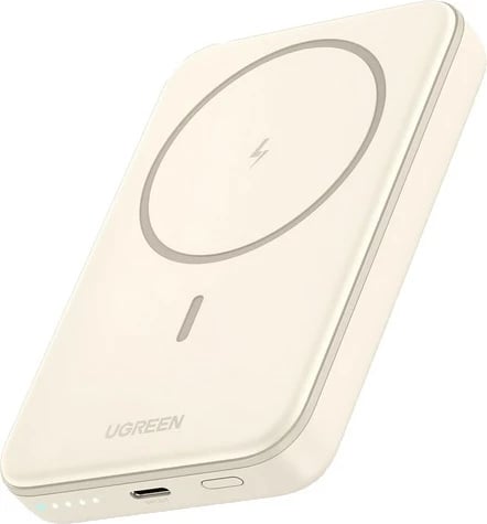 Powerbank Ugreen 25208, 10000 mAh, Power Delivery 3.0, wireless, bezhë