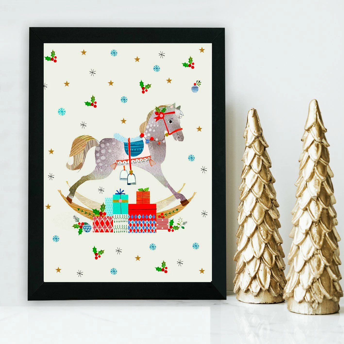 Pikturë dekorative me kornizë, MDF, shumëngjyrëshe, Wallity, SC7436501593520