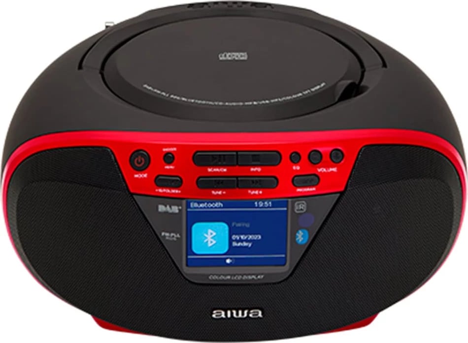 Radio Boombox Portative me DAB+, CD, Bluetooth dhe USB AIWA BBTU-500DAB/RD