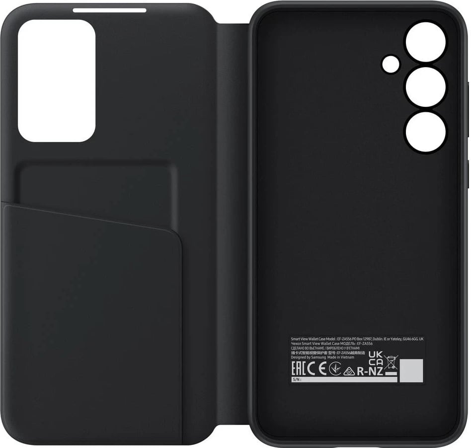 Mbështjellës Samsung Smart View Wallet Case për A55 5G A556, i zi