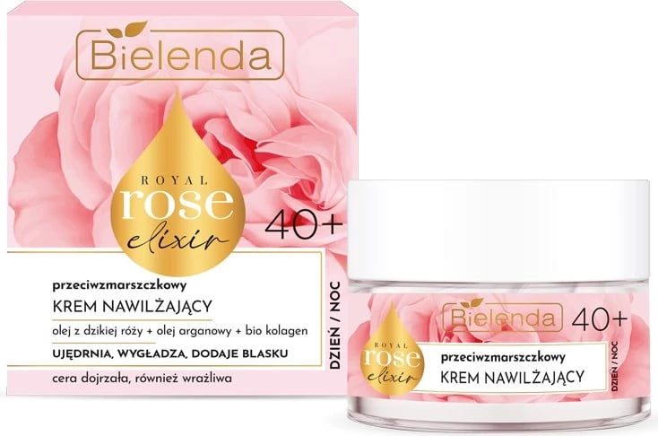 Krem fytyre anti-rrudhë hidratues për femra Bielenda Royal Rose Elixir 50ml
