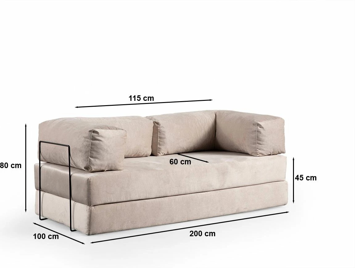 Divan-krevat 2 vende, Atelier del Sofa, Via Con, krem
