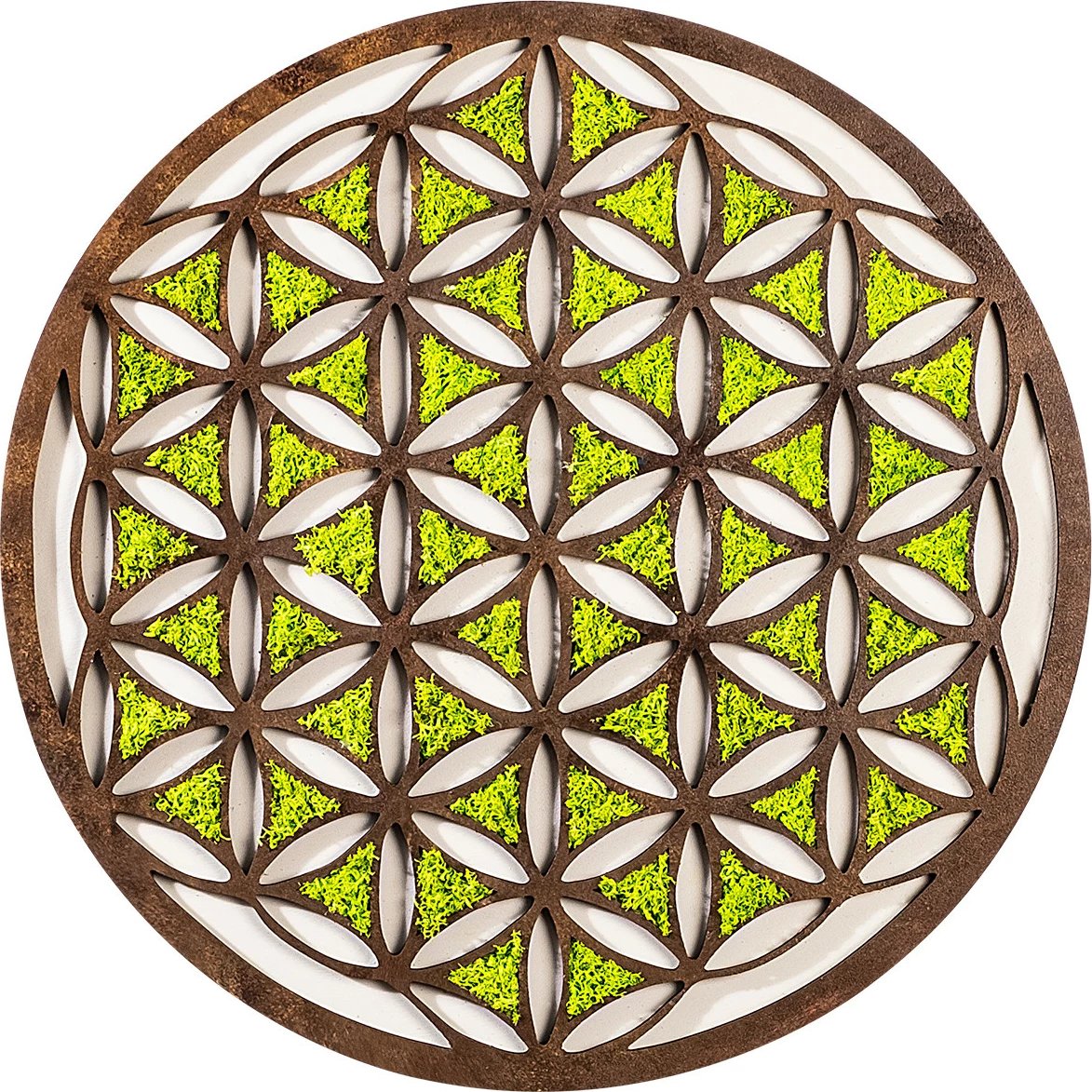 Aksesor dekorativ muri Wallity, gjeometrik, jeshil, kafe, bardhë Aksesor dekorativ muri Wallity, gjeometrik, jeshil, kafe, bardhë