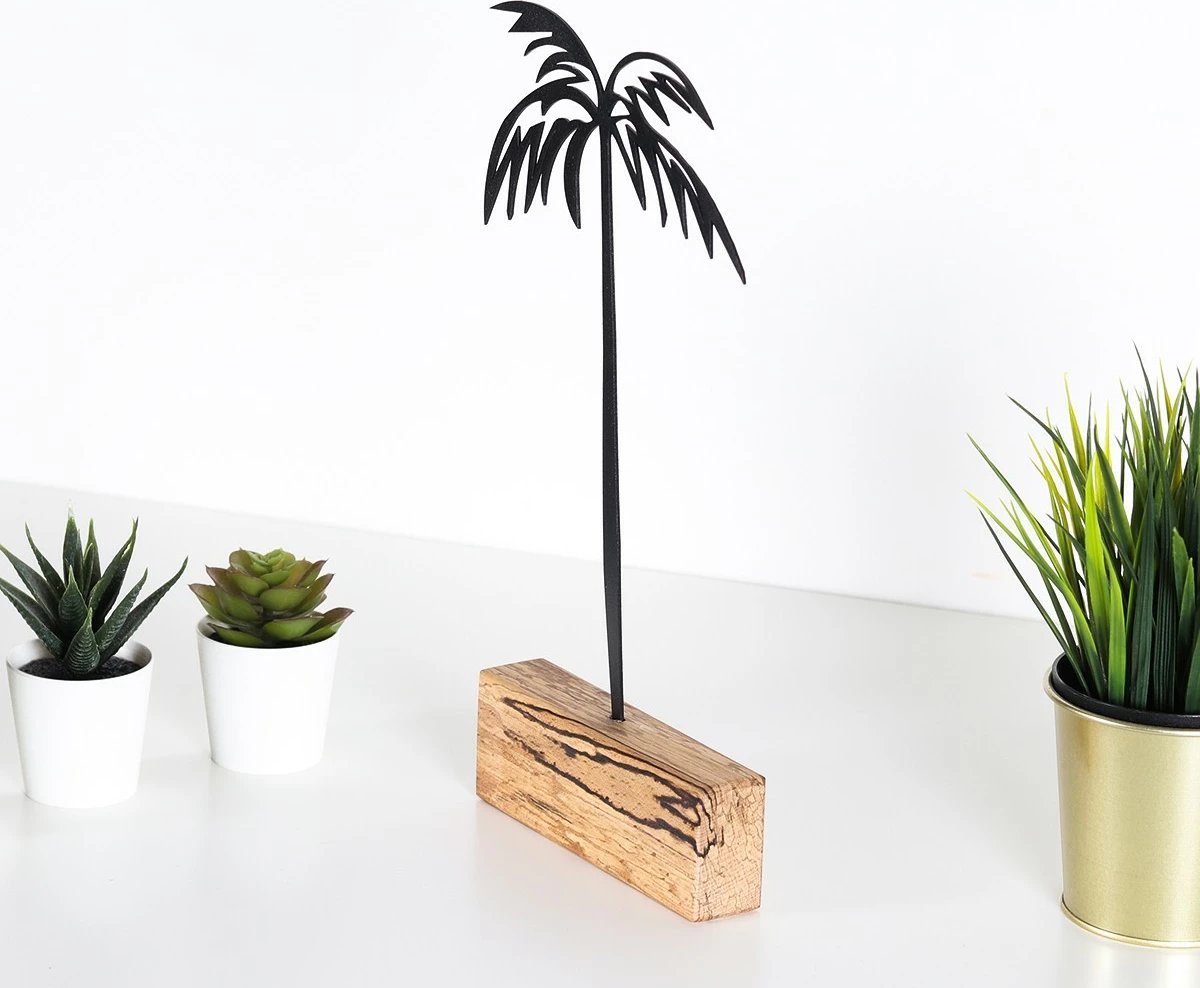 Objekt dekorativ palmë, ngjyrë e zezë, Evila Originals Objekt dekorativ palmë, ngjyrë e zezë, Evila Originals