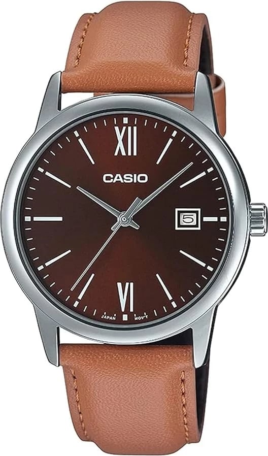 Orë dore për meshkuj CASIO DATE, kafe