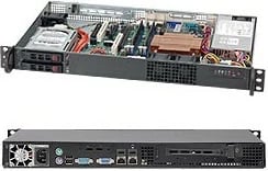 Kasë serveri Super Micro SuperChassis 510T-203B, 1U, 2x2.5", 200W, e zezë
