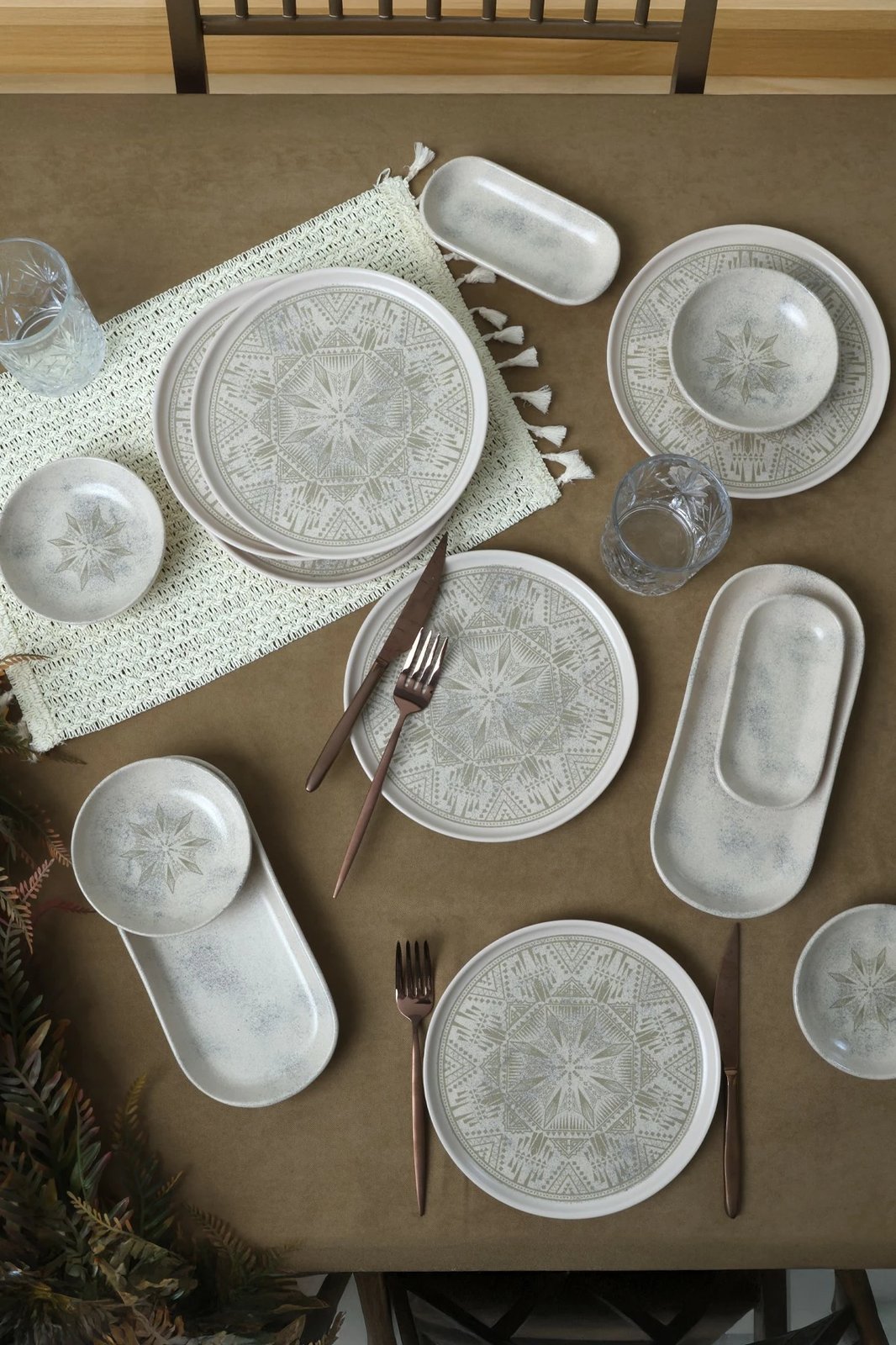 Set mëngjesi 14 pjesësh, Hermia Concept, X00019003, ngjyrë krem