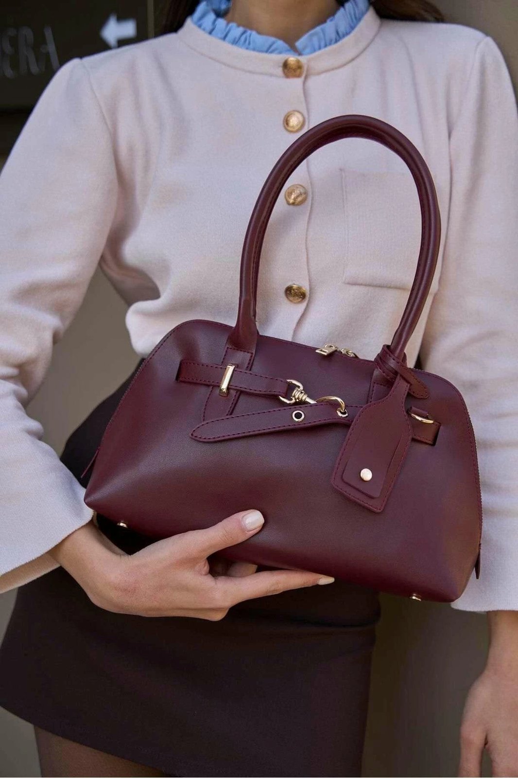 Çantë dore Zoozie, MK1020225SV10-002, ngjyrë e kuqe e thellë