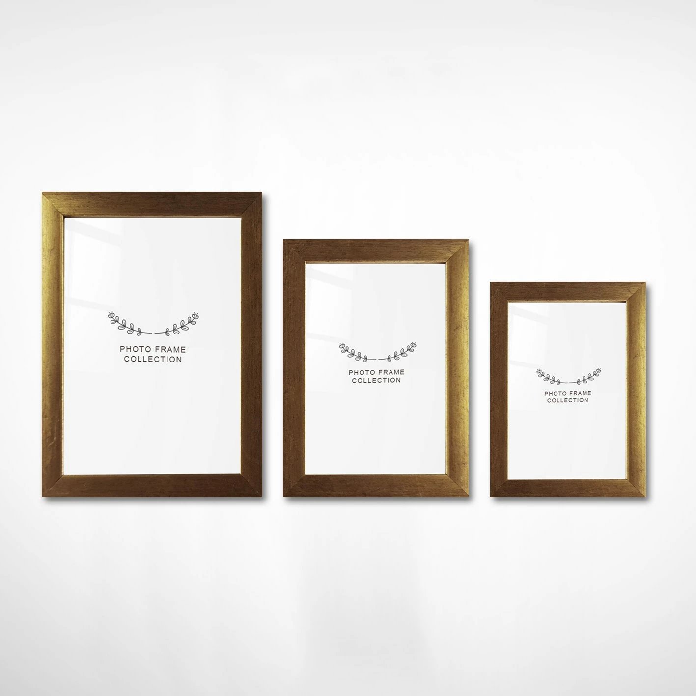 Set kornizash për foto (3 copë), ngjyrë ari, Evila Originals, 3AFC1004