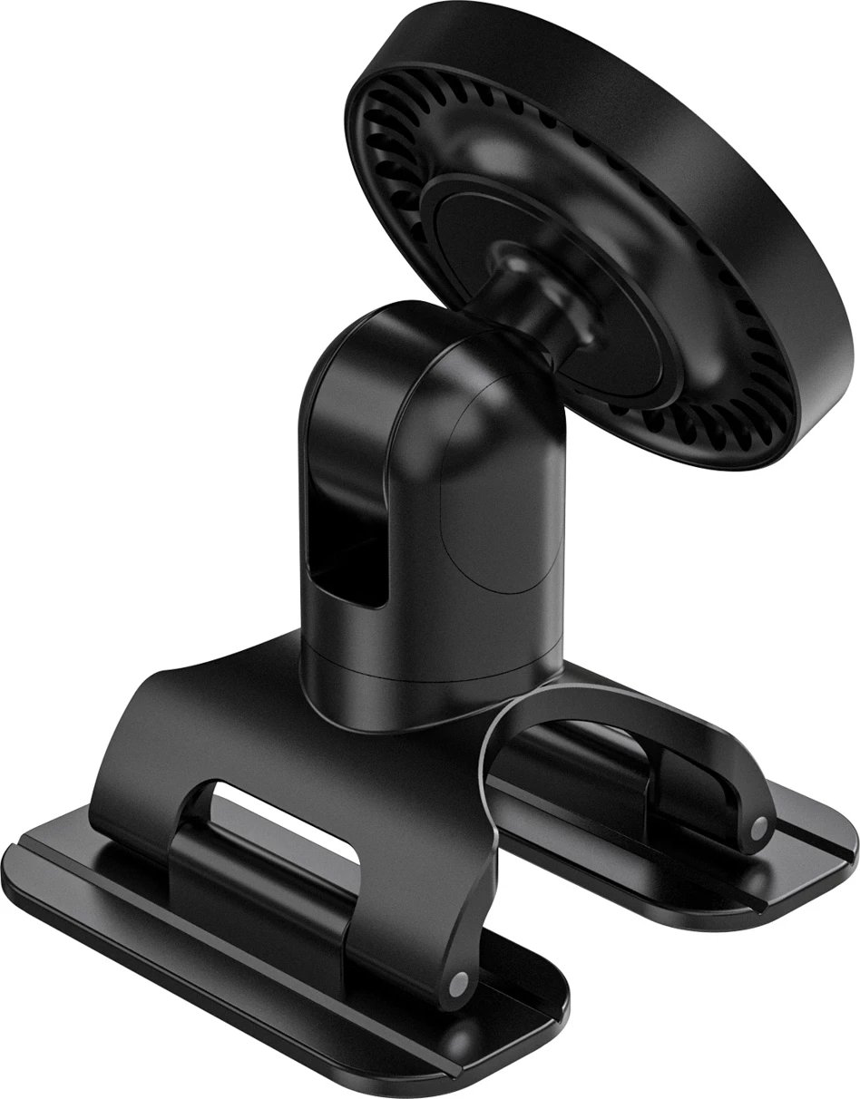 Mbajtës makine magnetik për celular, Dudao F25, MagSafe, rrotullim 360°, për pult ose xham, i zi