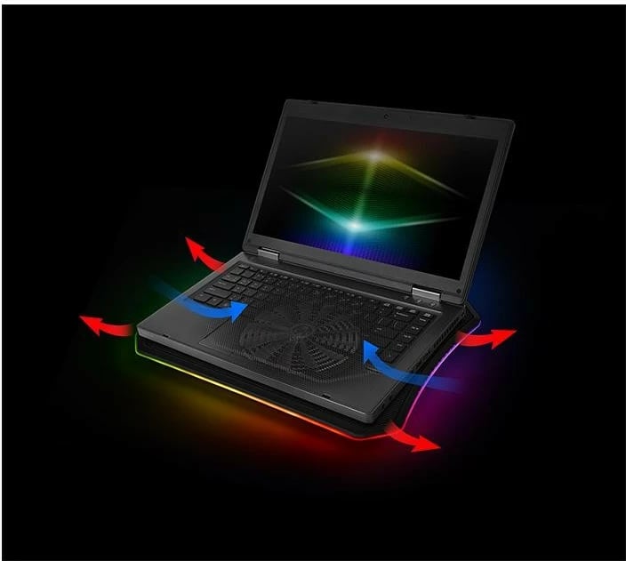 Kasë ftohëse Thermaltake Massive 20 RGB, CL-N014-PL20SW-A, për laptop 10-19", e zezë