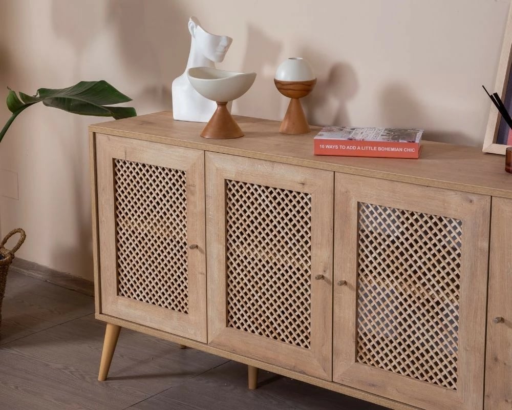 Konsol Skye Decor, ngjyrë lisi, Goose - Oak