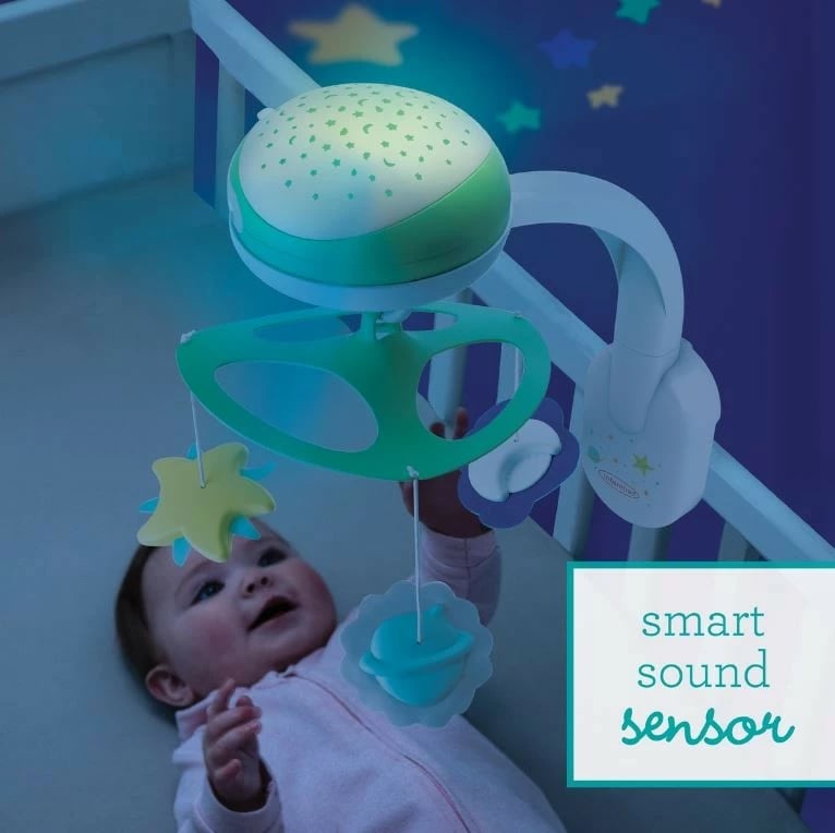 Karusel muzikor B-kids Infantino 3-në-1, projektor, plastikë, Blu/Gjelbër/E Bardhë/E Verdhe
