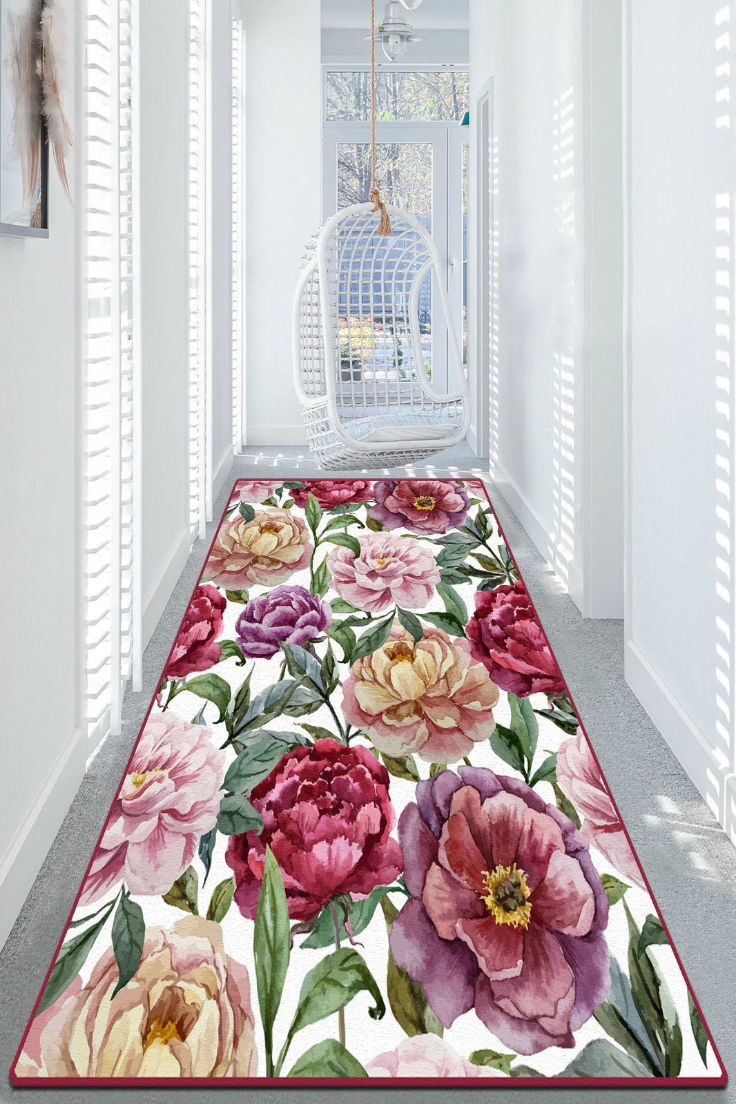 Qilim korridori me lule, shumëngjyrësh, 80x100cm, Conceptum Hypnose Assurance Djt