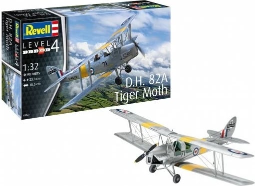 Model avioni COBI D.H. 82A Tiger Moth, 1:32, shumëngjyrësh