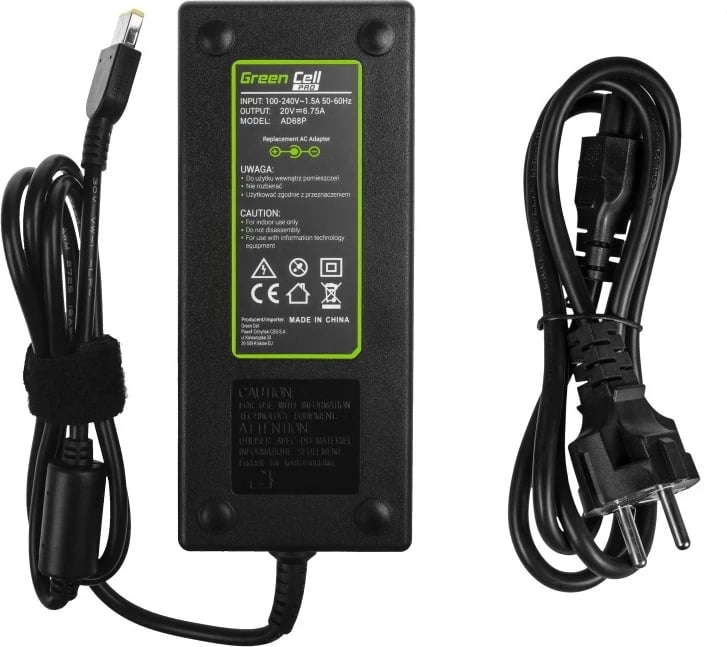 Adaptor i Fuqisë Green Cell PRO 135W 20V për Lenovo