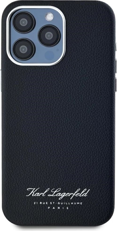 Mbështjellës Karl Lagerfeld Hotel RSG për iPhone 15 Pro, i zi