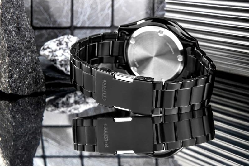 Orë dore për meshkuj Citizen, e zezë