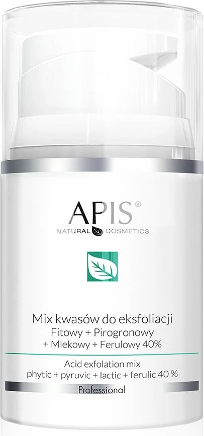 Acid eksfoliues për fytyrë APIS Fitowy + Pyruvic + Lactic + Ferulic 40% për femra, 50ml