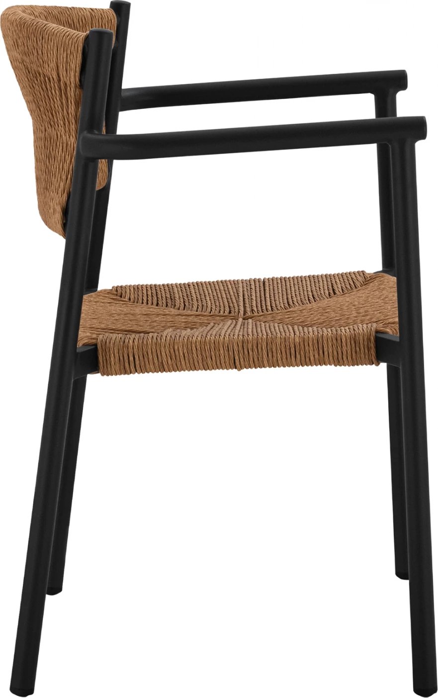 Karrige alumini me litar PE, ngjyrë bezhë, FH5786.02, 55.5x50x77.5 cm