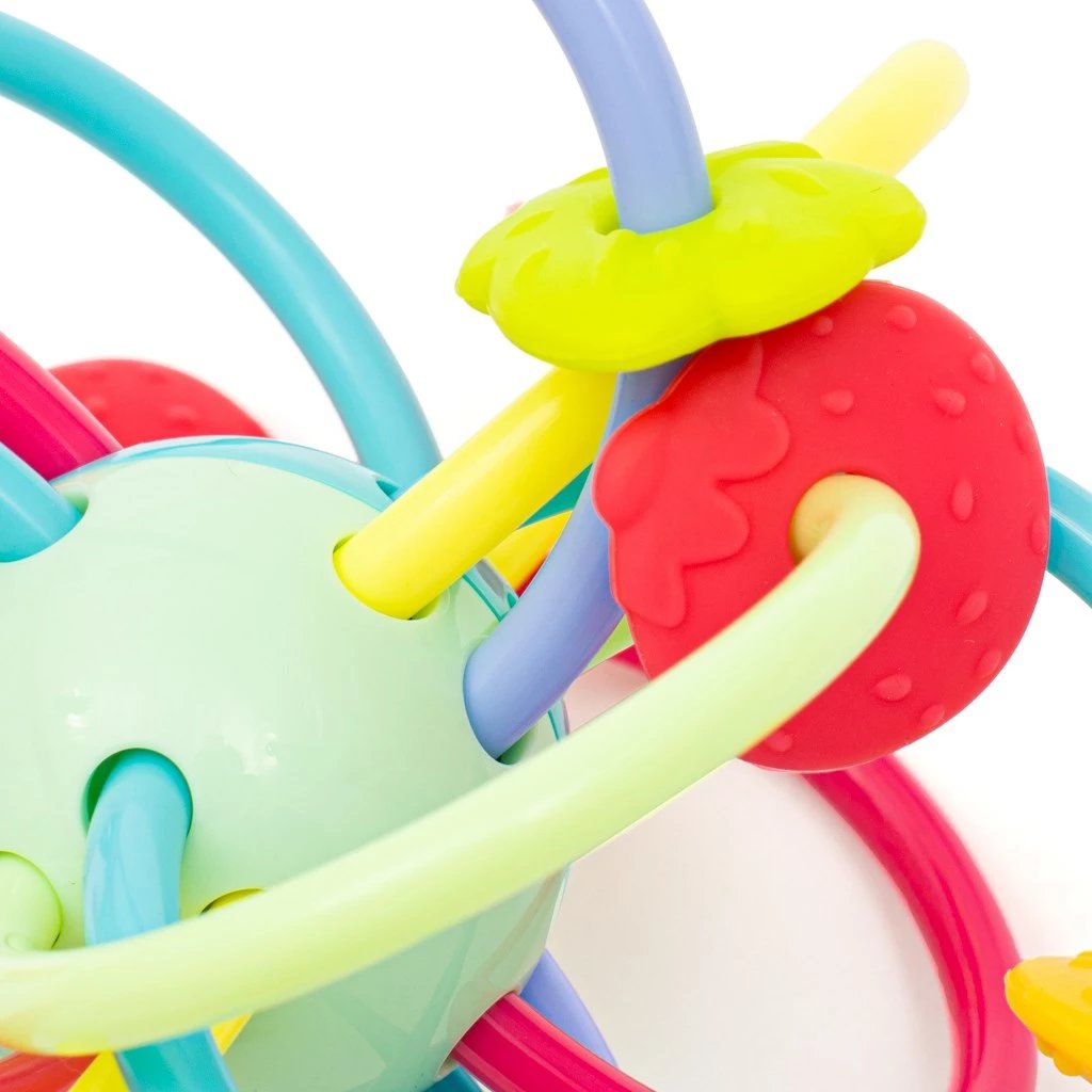 Dhembëzues silikon-plastik me zile, BABY MIX, sterilizim 100°C, multingjyrësh