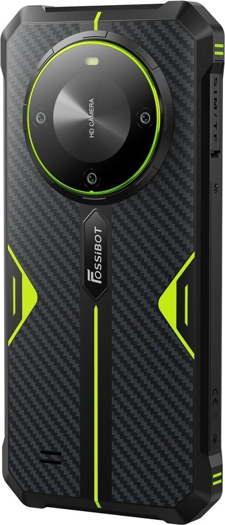 Celular, Fossibot, F105, 6.74", Android 14, 4GB/64GB, 10300 mAh, Dual SIM, gjelbër