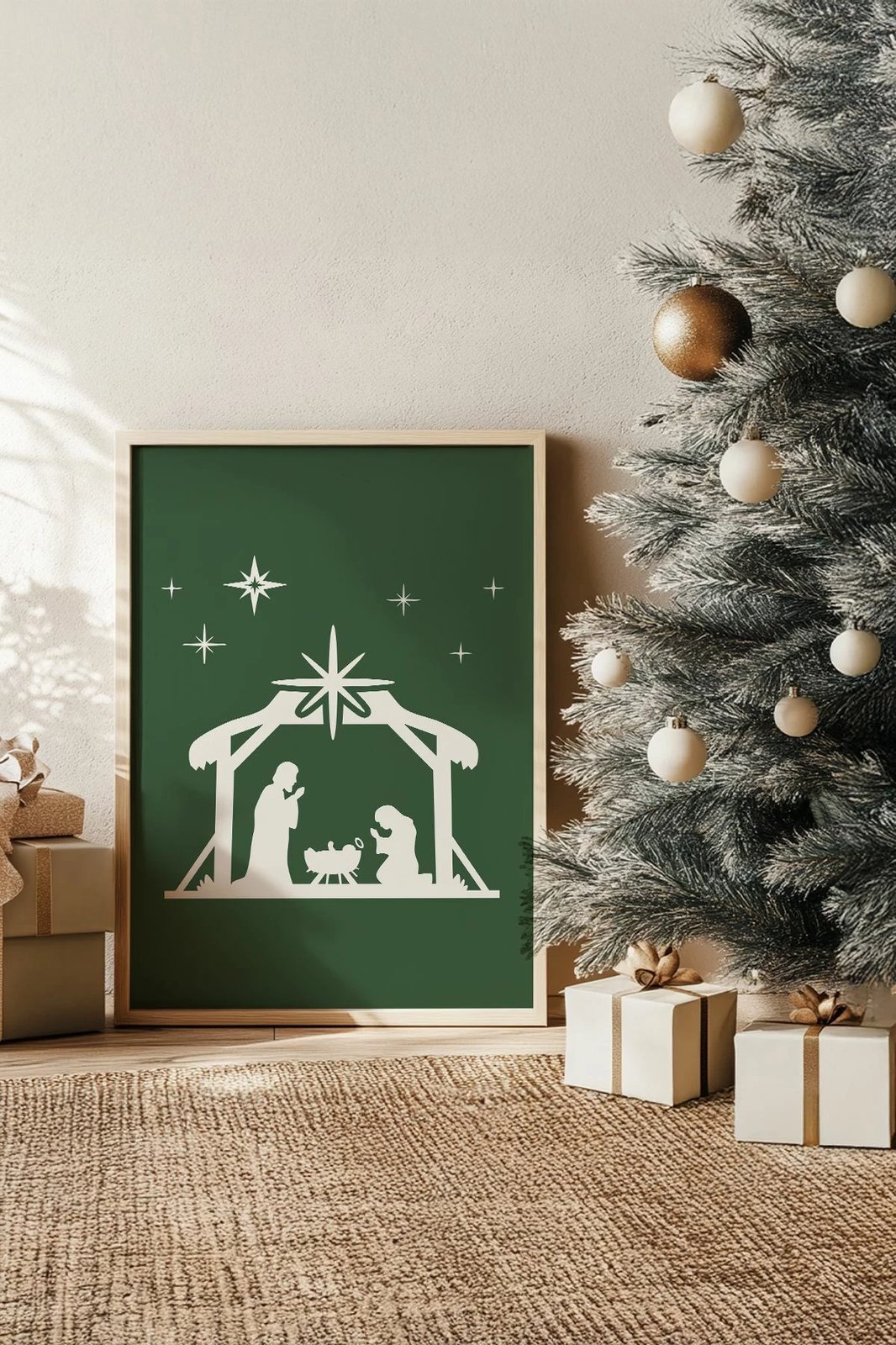 Pikturë dekorative me kornizë, shumëngjyrëshe, Wallity, Nwyearsngmdl31, 33x48cm