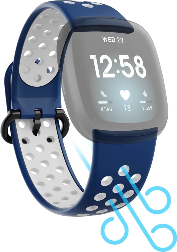 Rrip Hama për FitBit Versa 3, 4, Sense, Sense 2, i kaltër i errët