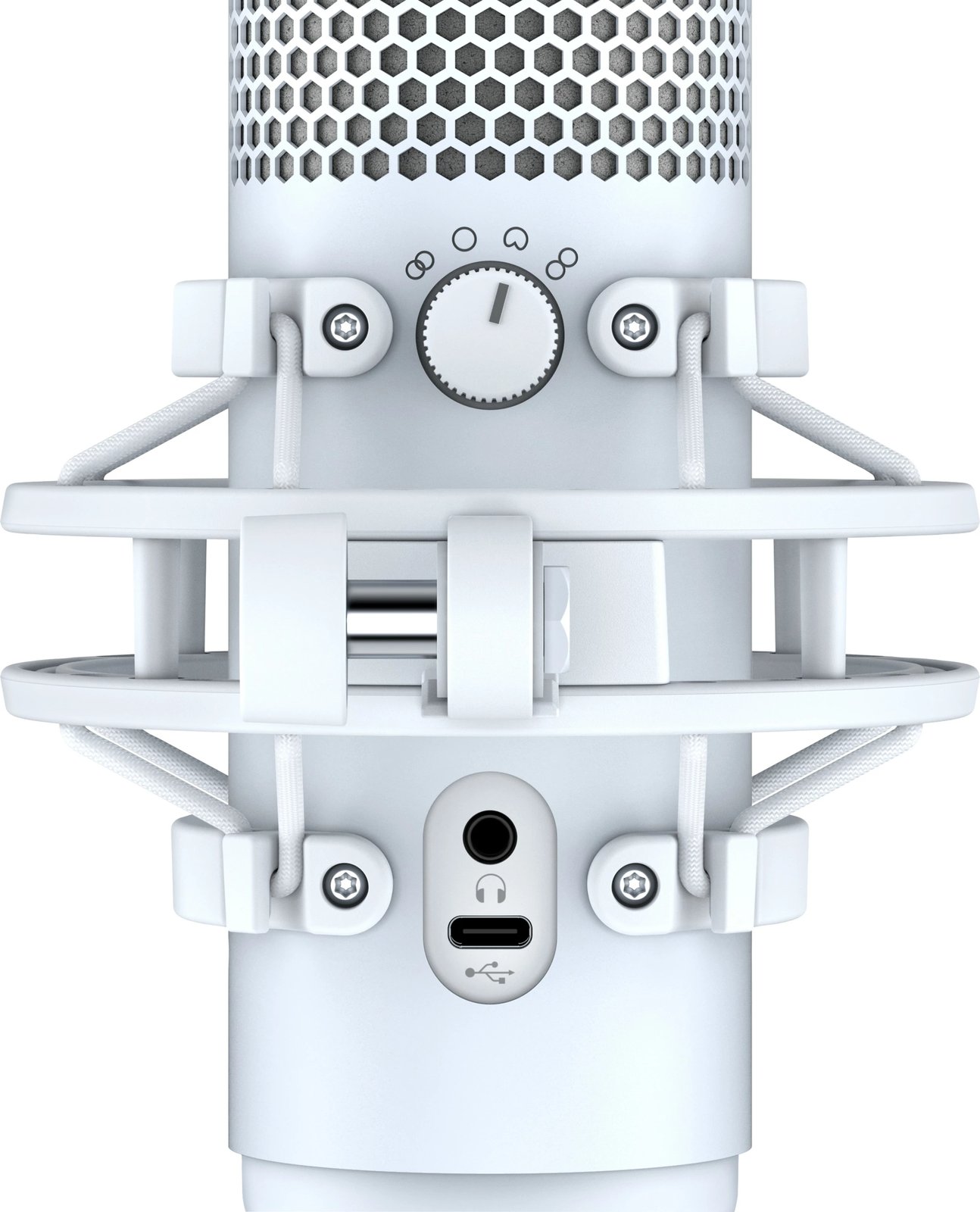 Mikrofon HyperX QuadCast S - USB, i bardhë