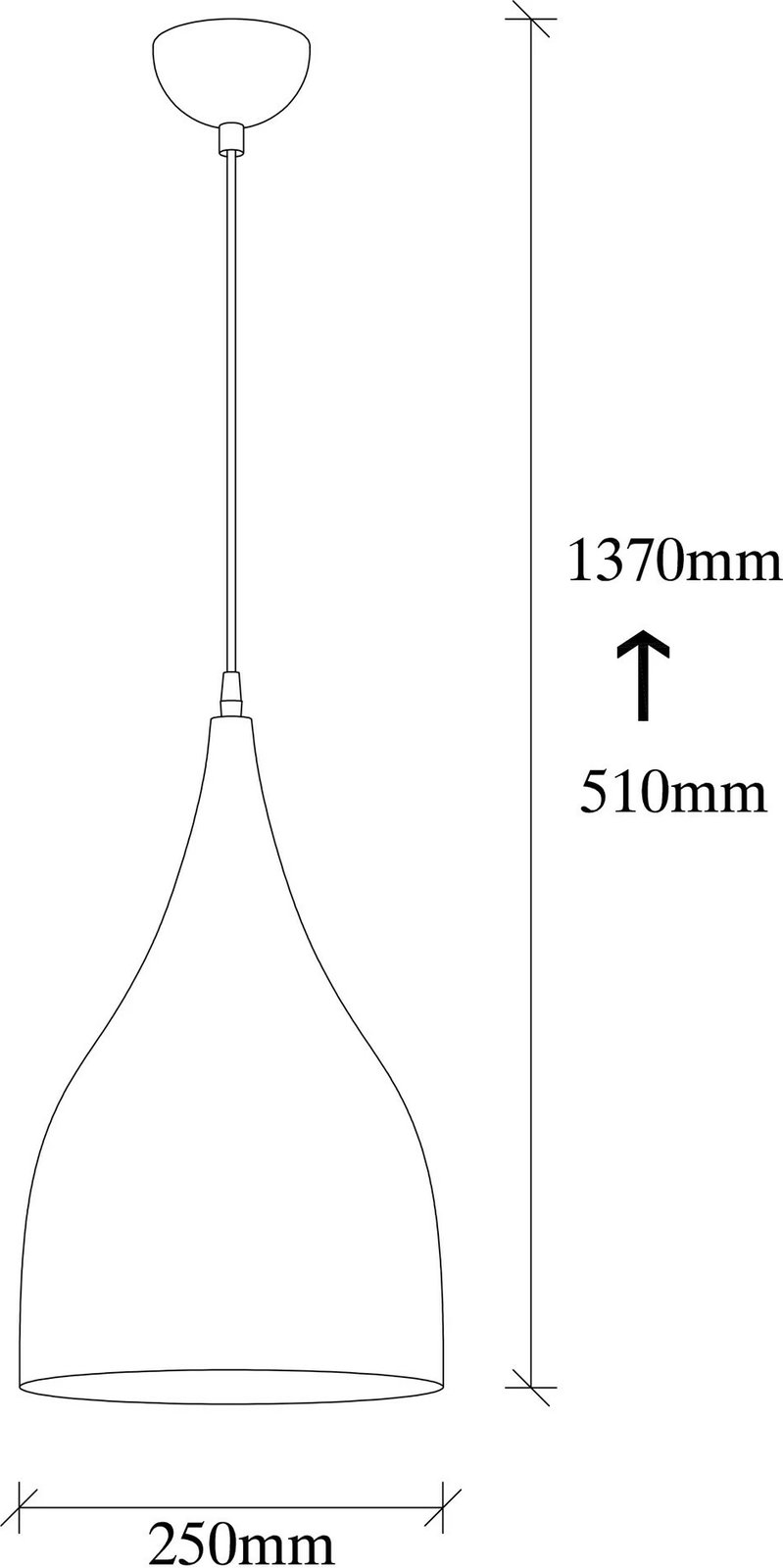 Llambë tavani Opviq, e bardhë dhe e zezë, model 3771