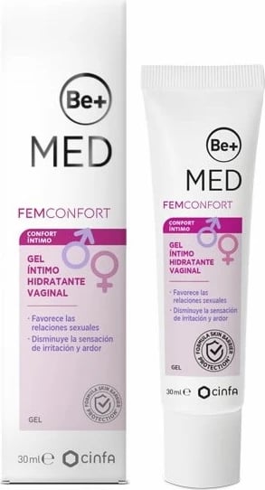 Xhel intim hidratues vaginal BE+ Med Femconfort për femra 30ml