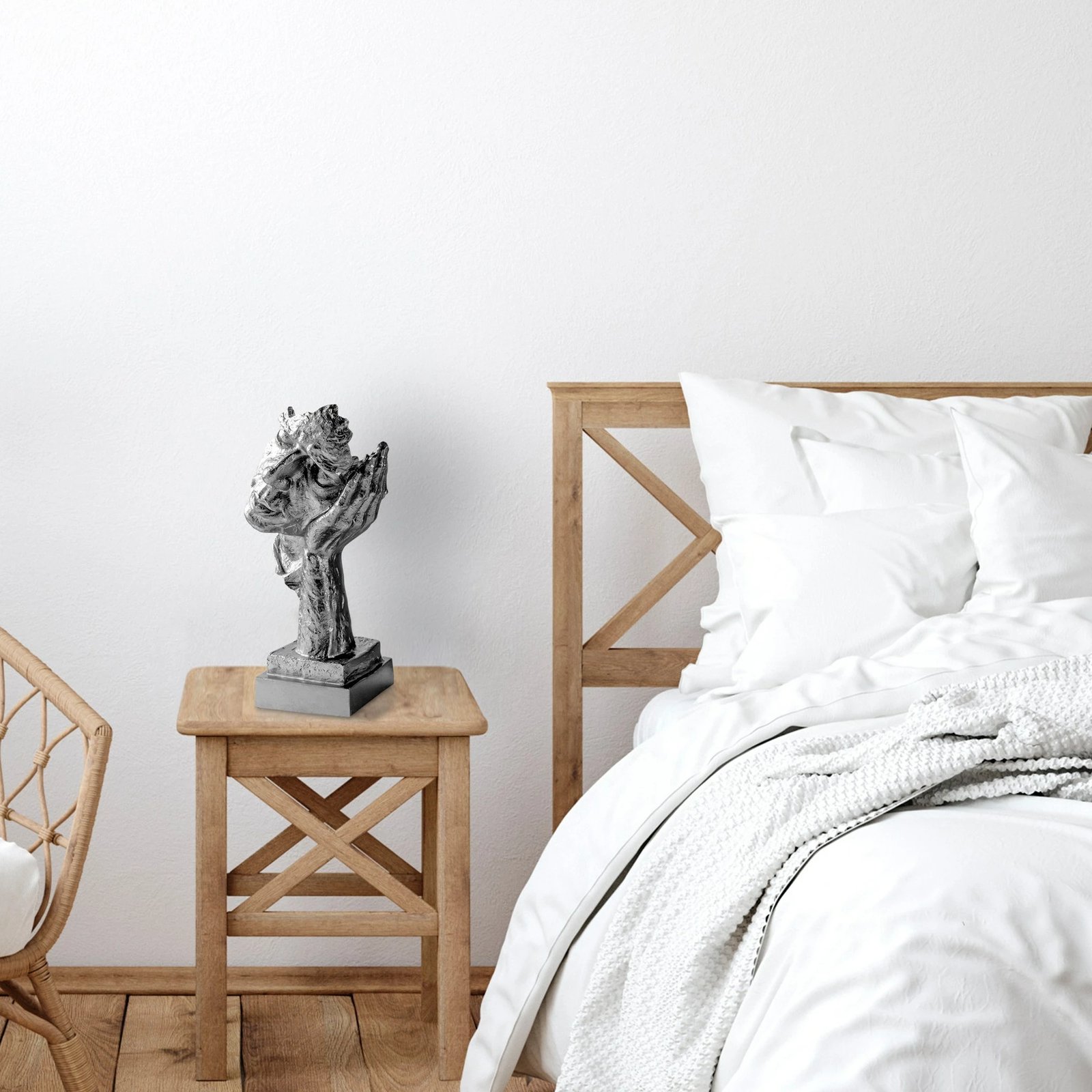 Objekt dekorativ Evila Originals, Yak-030-B, ngjyrë argjendi