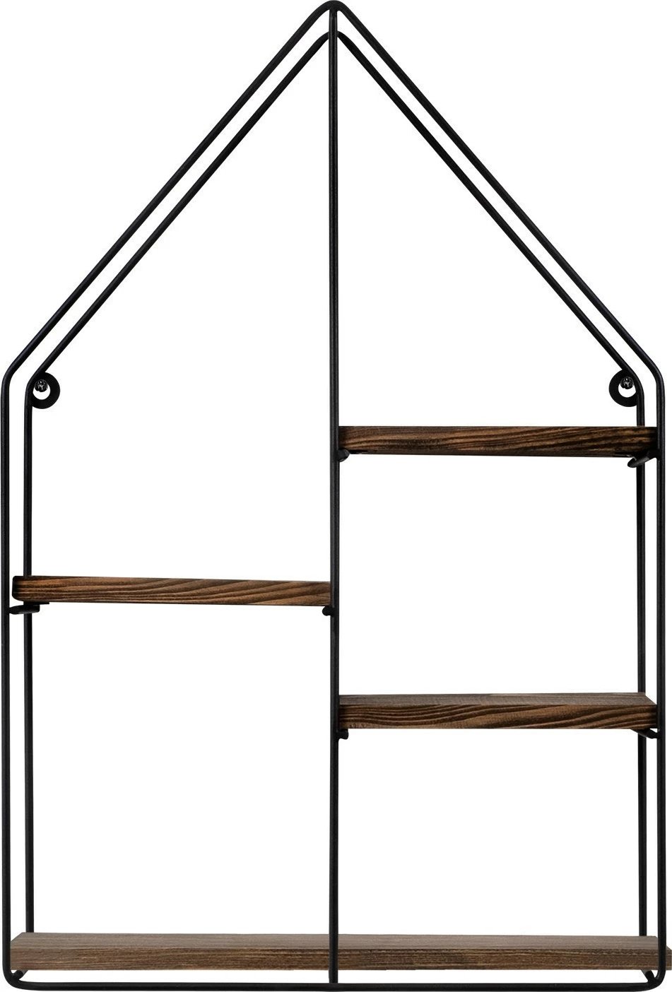 Raft muri Skye Decor, ngjyrë e zezë dhe arre, Lilium