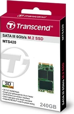 SSD Transcend 240GB M.2 2242 SATA3, zi/gjelbër